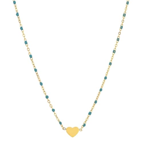 Halskette Ketten Schmuck Herren Frauen Anhänger Necklace Trend Halsketten Ketten Charms Anhänger Mode Halskette Blau von Hmsanase