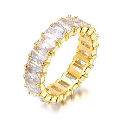 Hmsanase Ring Ringe Damen Bijouterie Herren Bling Weiß Grün Charm Ringe Für Damen Wasserdicht 6 R23022G-Weiß von Hmsanase