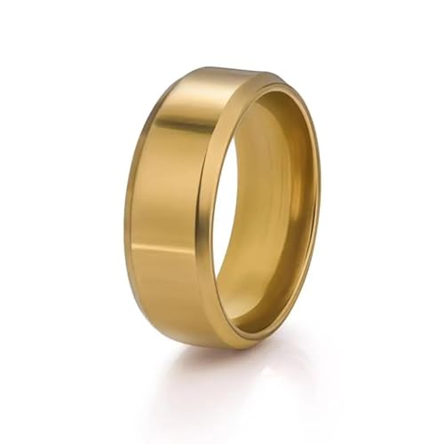 Hmsanase Ring Ringe Damen Bijouterie Herren Einfache Ringe Für Männer Und Frauen, Schwarze Ringe, Hochzeit, Verlobung, Band, Matt, Männlich, 11 Gold von Hmsanase