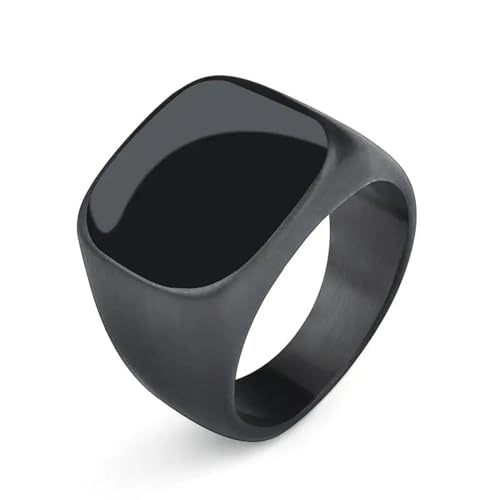 Hmsanase Ring Ringe Damen Bijouterie Herren Herrenring Punk Rock Frosted Ring Für Männer Hip Hop Party Männlicher Ehering 10 Schwarz von Hmsanase