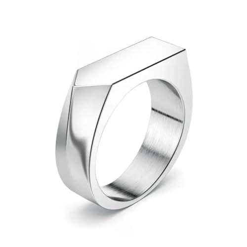 Hmsanase Ring Ringe Damen Bijouterie Herren Herrenring Punk Rock Glatter Ring Für Männer Hip Hop Party Männliche Hochzeit Anel 11 Silberunregelmäßig von Hmsanase