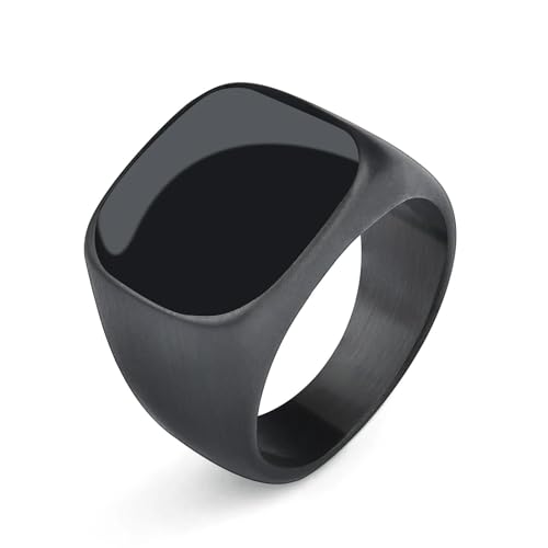 Hmsanase Ring Ringe Damen Bijouterie Herren Herrenring Punk Rock Glatter Ring Für Männer Hip Hop Party Männliche Hochzeit Anel 12 Black2 von Hmsanase