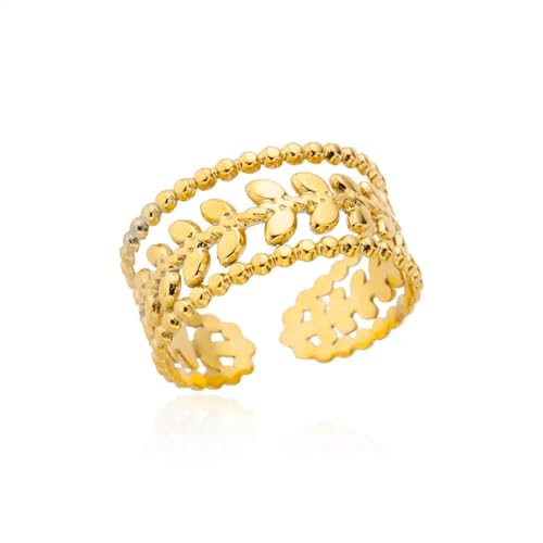 Hmsanase Ring Ringe Damen Bijouterie Herren Herzförmige Ringe Für Frauen, Hohler Offener Ring, Hochzeit, Größenverstellbar Jz4803G von Hmsanase