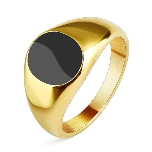 Hmsanase Ring Ringe Damen Bijouterie Herren Männer Hiphop Ring Schwarz/Rot Stein Ring Rock Männlich Eheringe 7 Gold4 von Hmsanase