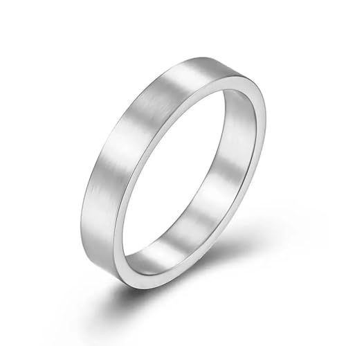 Hmsanase Ring Ringe Damen Bijouterie Herren Männer Ring Klassisch Einfarbig Weiß Schwarz Hochzeit Verlobungsring Für Mann Frauen 6 Silber von Hmsanase