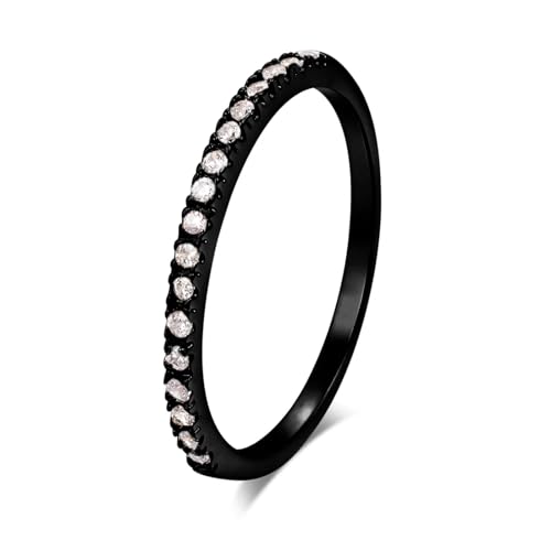 Hmsanase Ring Ringe Damen Bijouterie Herren Minimalistische Hochzeits-Verlobungsringe Für Frauen, Schmaler Dünner Ring 11 R666 von Hmsanase