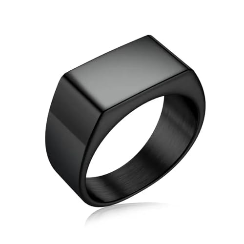 Hmsanase Ring Ringe Damen Bijouterie Herren Punk Herren Ring Quadratische Ringe Schwarz Wasserdicht Geschenke 11 Schwarz von Hmsanase