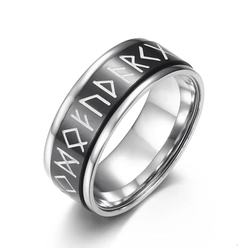 Hmsanase Ring Ringe Damen Bijouterie Herren Ring Drehbar Herrenring Paarringe Finger Damen -7 Schwarz von Hmsanase