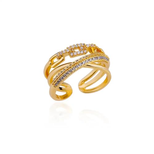 Hmsanase Ring Ringe Damen Bijouterie Herren Ringe Für Damen, Offener Verstellbarer Ring, Hochzeit, Gold von Hmsanase