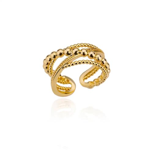 Hmsanase Ring Ringe Damen Bijouterie Herren Ringe Für Damen Und Herren, Öffnungsring, Vintage-Gold von Hmsanase