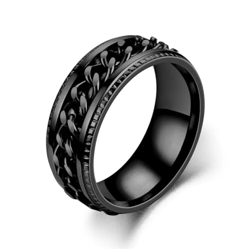 Hmsanase Ring Ringe Damen Bijouterie Herren Ringe Für Männer Und Frauen, Schriftringe, Religiöses Gebet, 10 Schwarz von Hmsanase