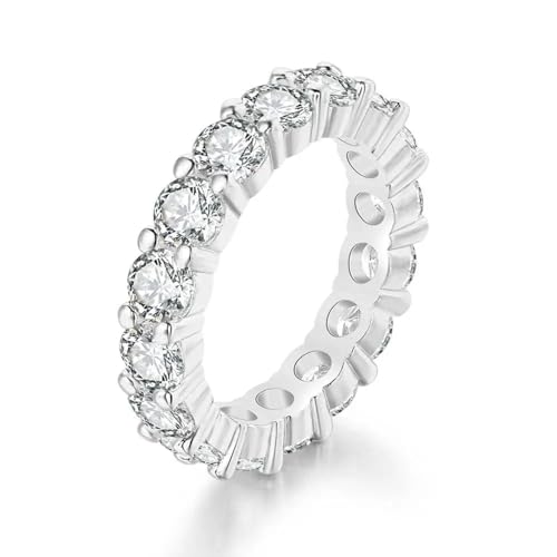 Hmsanase Ring Ringe Damen Bijouterie Herren Runde Kristallringe Für Frauen Hippie-Ring Punkrock-Accessoires Hochzeit 5 Ohr051 von Hmsanase