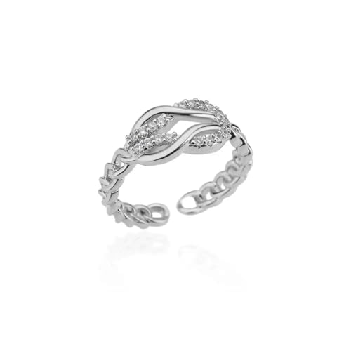 Hmsanase Ring Ringe Damen Bijouterie Herren Unendlichkeitsringe Für Damen, Ring, Paar, Hochzeit, Silber von Hmsanase