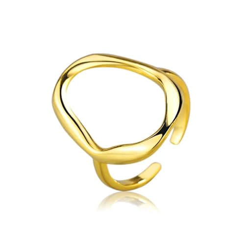 Hmsanase Ring Ringe Damen Bijouterie Herren Unregelmäßige, Ausgehöhlte Ellipsenringe Für Damen, Größenverstellbar, Für Damen von Hmsanase