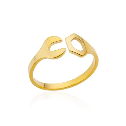 Hmsanase Ring Ringe Damen Bijouterie Herren Vintage Doppel Geometrische Ringe Für Frauen Herz Schmetterling Ring Femme Hochzeit Jz4713G von Hmsanase