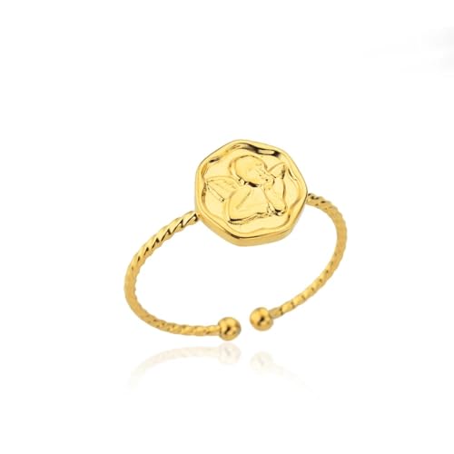 Hmsanase Ring Ringe Damen Bijouterie Herren Vintage Doppel Geometrische Ringe Für Frauen Herz Schmetterling Ring Femme Hochzeit Jz4904G von Hmsanase