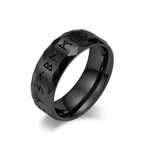 Hmsanase Ring Ringe Damen Bijouterie Herren Vintage Runenringe Für Männer Frauen Worte Ring Hochzeit Valentinstag Geschenke 7 Schwarz von Hmsanase