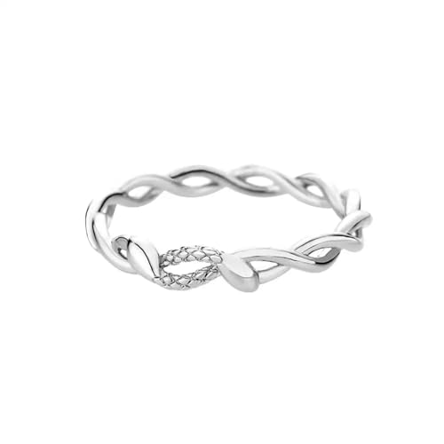 Hmsanase Ring Ringe Damen Bijouterie Herren Vintage Twist-Ringe Für Frauen, Versetzte Linien, Ring, Hochzeit, Ästhetischer Fingerring, Party, 7 Jz4870P von Hmsanase