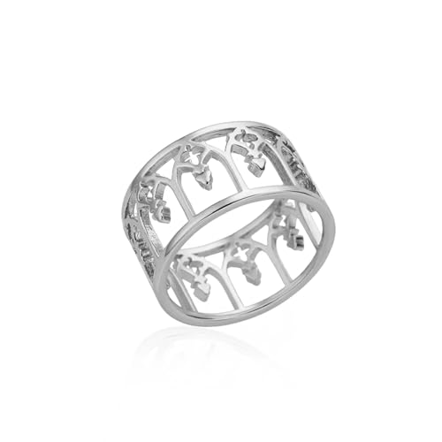 Hmsanase Ring Ringe Damen Bijouterie Herren Vintage Twist-Ringe Für Frauen, Versetzte Linien, Ring, Hochzeit, Ästhetischer Fingerring, Party, 7 Jz4891S von Hmsanase