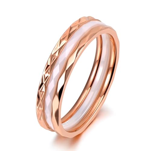 Hmsanase Ring Ringe Damen Bijouterie Herren Weiß/Schwarzer Ring Hochzeit Verlobungsringe Für Frauen 7 R19135R-Weiß von Hmsanase