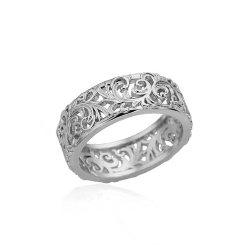 Hmsanase Ring Ringe Damen Bijouterie Herren Wellenringe Für Damen Ring Vintage Paar Hochzeit Silber von Hmsanase