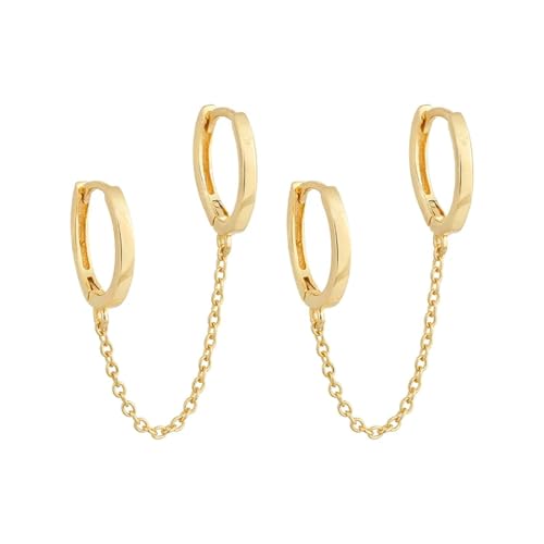 Ohrringe Ohrstecker Damen Schmuck Earrings Classics Double Hoop Quaste Kettenohrringe Für Frauen Glatte Piercing Tropfenohrringe Mode Jqh0059-Gg von Hmsanase