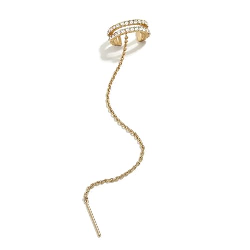 Ohrringe Ohrstecker Damen Schmuck Earrings Frauen Piercing Multi-Schicht Clip Ohrring Einfache Geometrische Quaste Ohrringe Für Mädchen Kristall Ohr Manschette Mode T-1 von Hmsanase