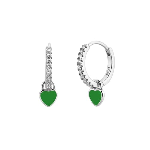 Ohrringe Ohrstecker Damen Schmuck Earrings Herz-Ohrringe Für Damen, Bunte Piercing-Ohrringe, Modische Accessoires, Jqh0021-Ss-2 von Hmsanase