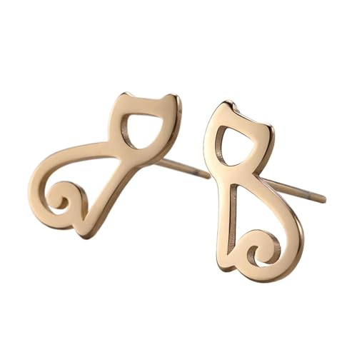 Ohrringe Ohrstecker Damen Schmuck Earrings Hexagramm-Katzenauge-Stern-Kleine Ohrringe Für Mädchen-   Ohr Für Frauen-Hochzeitsfest-Geschenk Goldcolor1 von Hmsanase