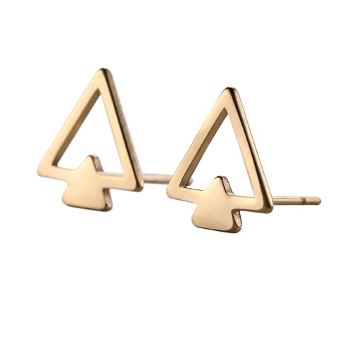 Ohrringe Ohrstecker Damen Schmuck Earrings Hexagramm-Katzenauge-Stern-Kleine Ohrringe Für Mädchen- Ohr Für Frauen-Hochzeitsfest-Geschenk Goldcolor4 von Hmsanase