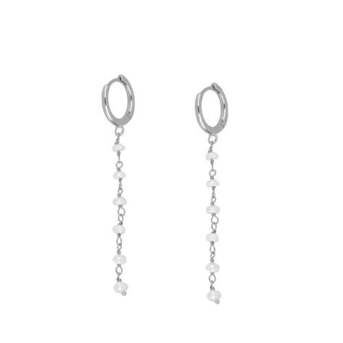 Ohrringe Ohrstecker Damen Schmuck Earrings Lange Kette, Baumelnde Ohrringe Für Damen, Künstliche Perlen, Piercing, Tropfenohrringe, Modisch, Jqh0137-Ss von Hmsanase