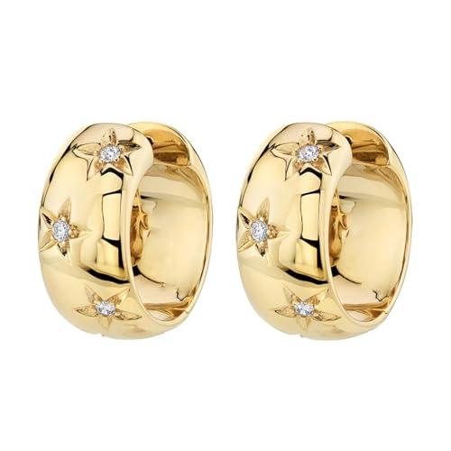 Ohrringe Ohrstecker Damen Schmuck Earrings Ohrringe Für Frauen, Bunter Stern, Runder Piercing-Ohrring, Modisch, Jqh002-Gg von Hmsanase