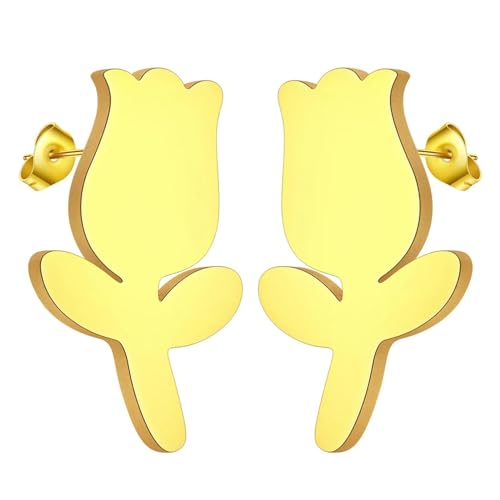 Ohrringe Ohrstecker Damen Schmuck Earrings Ohrringe Für Frauen, Verlobung, Boho-Blumen-Ohrstecker, Goldfarben von Hmsanase