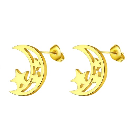Ohrringe Ohrstecker Damen Schmuck Earrings Ohrringe Für Frauen Und Mädchen, Hochzeit, Boho-Ohrstecker, Geschenk, Goldfarben von Hmsanase