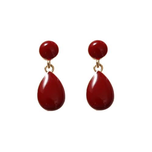 Ohrringe Ohrstecker Damen Schmuck Earrings Vintage-Stil, Wassertropfenform, Geölt, Tropfen-Ohrstecker, Kurze, Einfache Ohrringe Für Frauen, Sommer-Ohrringe von Hmsanase