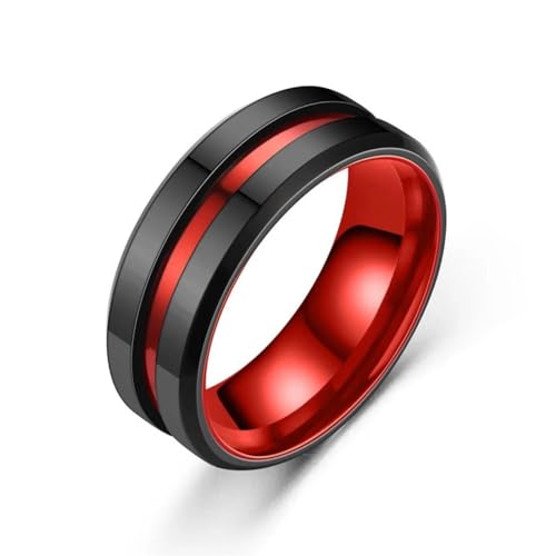 Ring Ringe Damen Bijouterie Herren Mode Tricolor Ringe Für Männer Frauen Regenbogen Nut Abgeschrägte Kante Männer Ringe Paar Hochzeit 12 Style12 von Hmsanase