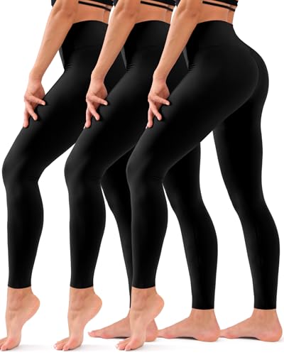 Hmuuo 3er-Pack Leggings für Damen, Po-Heben, hohe Taille, Bauchkontrolle, Nicht durchsichtig, Yogahose, Workout, Lauf-Leggings Hmuuo 3er-Pack Leggings für Damen, Po-Heben, hohe Taille, Bauchkontrolle, Nicht durchsichtig, Yogahose, Workout, Lauf-Leggings von Hmuuo