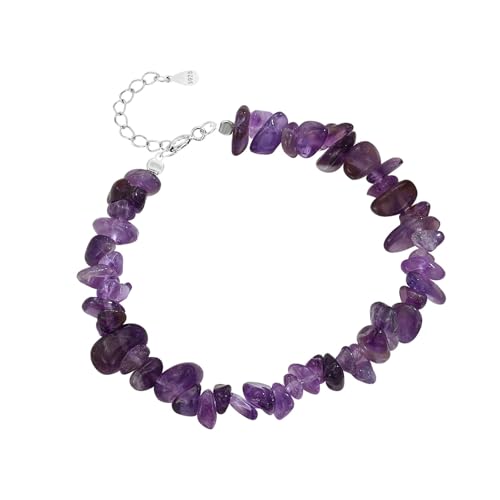Hmzidz Armband Damen Elegant mit Kristall,Armkettchen Mädchen in 925 Sterling Silber,Amethyst Armband Damen,Modeschmuck für Freundin und Mutter,Verstellbares von Hmzidz