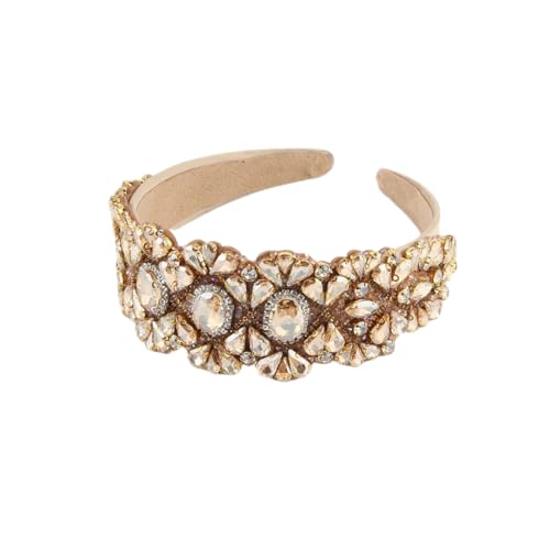 Breiter Haarreif für Damen, Kristall-Haarbänder, Vintage-Stil, Hochzeits-Stirnbänder, 5 Stück von Hndudnff