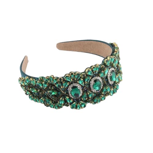Breiter Haarreif für Damen, Kristall-Haarbänder, Vintage-Stil, Hochzeits-Stirnbänder, 6 Stück von Hndudnff