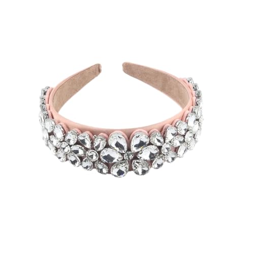 Damen-Haarbänder mit Kristallsteinen, für Hochzeit, formelle Veranstaltung, Vintage-Stil, breit, 2 Stück von Hndudnff