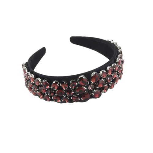 Damen-Haarbänder mit Kristallsteinen, für Hochzeit, formelle Veranstaltung, Vintage-Stil, breit, 3 von Hndudnff