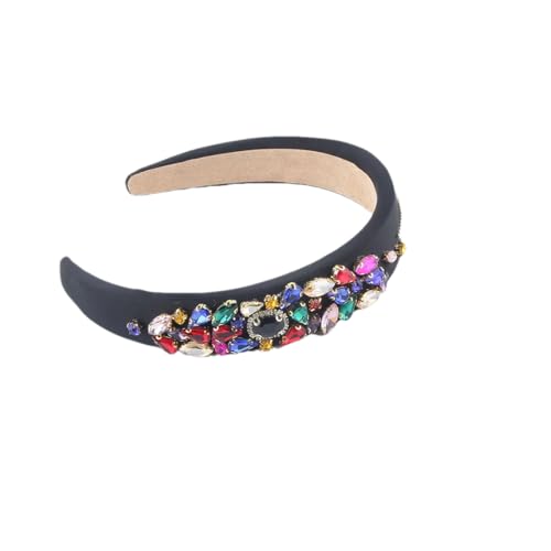 Damen-Haarbänder mit Strasssteinen, gepolstert, Vintage-Stil, 4 Stück von Hndudnff