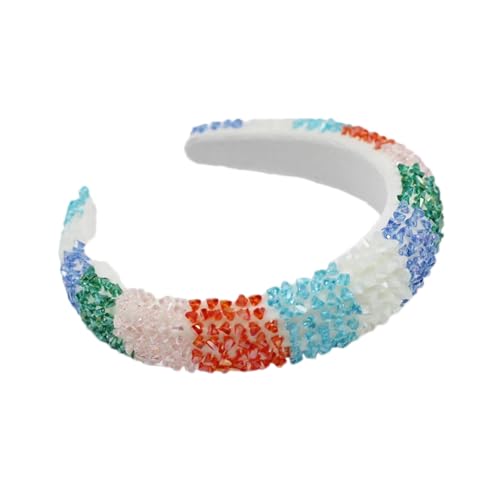 Damen-Haarband, mit Strasssteinen, gepolstert, Kristallperlen, 1 Stück von Hndudnff