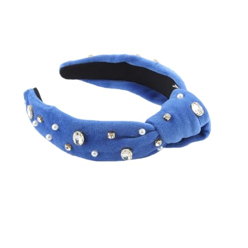 Damen-Haarband aus Velours, Strass, Perlen, Mittelknoten, Party-Haarband, 6 Damen-Haarband aus Velours, Strass, Perlen, Mittelknoten, Party-Haarband, 6 von Hndudnff