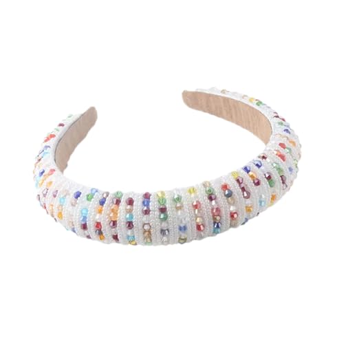 Damen Strass Gepolstertes Stirnband Vintage Haarband Kristall Breit Dickes Stirnband 15 Haarbänder von Hndudnff
