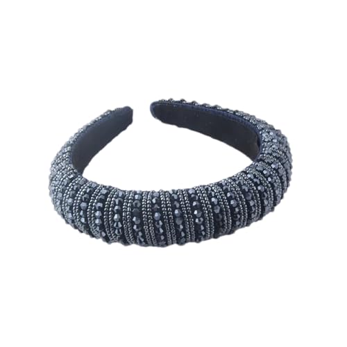 Damen Strass Gepolstertes Stirnband Vintage Haarband Kristall Breit Dickes Stirnband 22 Haarbänder von Hndudnff