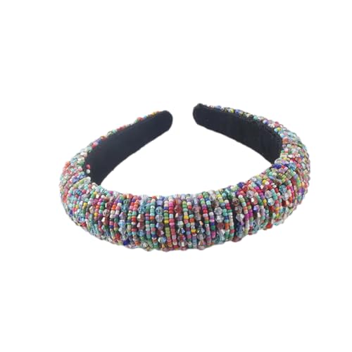 Damen Strass Gepolstertes Stirnband Vintage Haarband Kristall Breit Dickes Stirnband 26 Haarbänder von Hndudnff