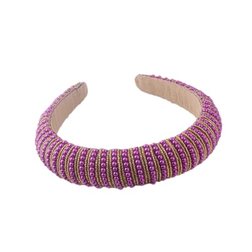 Damen Strass Gepolstertes Stirnband Vintage Haarband Kristall Breit Dickes Stirnband 27 Haarbänder von Hndudnff