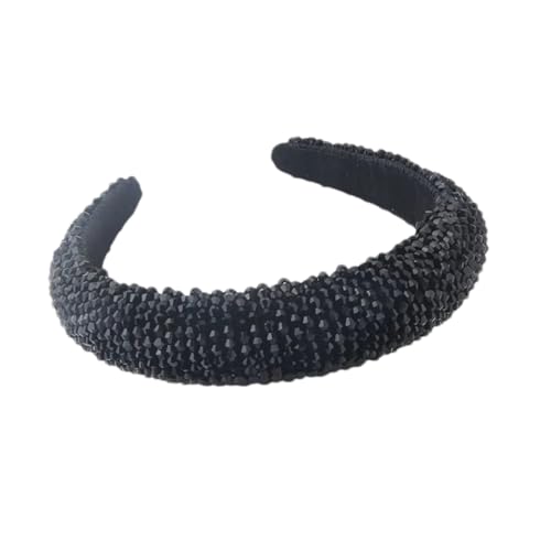 Damen Strass Gepolstertes Stirnband Vintage Haarband Kristall Breit Dickes Stirnband 4 Haarbänder von Hndudnff